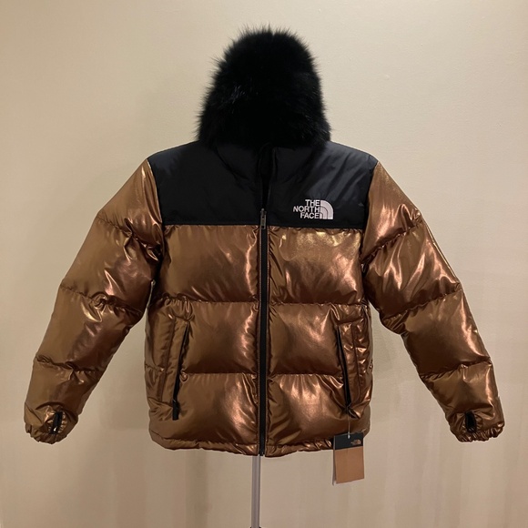 North Face Jackets & Blazers - North Face Metallic Brown-Bronze Jacket customized with Thumbhole Cuffs